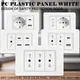 118 PC Presa da pannello in plastica USB Type-C 20W Ricarica rapida Italia Cile Presa a muro intelligente Interruttore luce bianca Home Office