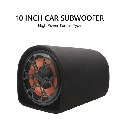 12V Active High Power Car Audio Modification Tunnel Type 10 Inch Car Subwoofer HIFI Sound Quality Stereo with Amplifier Driven