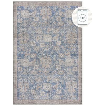 Teppich FLAIR RUGS "Orelia", blau, B:190cm H:4mm L:290cm, Kunstfaser, Teppiche, Waschbarer Traditioneller Teppich Image