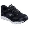 Slip-On Sneaker SKECHERS "GLIDE-STEP SOLE-PARADISE VALLEY", Damen, Gr. 38, schwarz, Veloursleder, Lederimitat, Mesh, sportlich, Schuhe, Freizeitschuh, Schnürschuh mit elastischen Schnürsenkeln