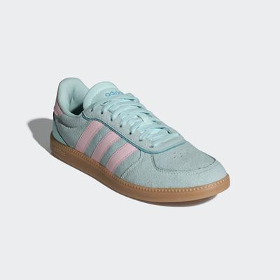 Sneaker ADIDAS SPORTSWEAR "BREAKNET SLEEK", Gr. 42,5, halmin, clpink, minton, Leder, Synthetik, sportlich, Schuhe Image