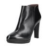 High-Heel-Stiefelette NERO GIARDINI "Nero Giardini Stiefelette Leder", Damen, Gr. 37, schwarz, Leder, elegant, Schuhe