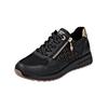 Sneaker REMONTE "Remonte Sneaker Lederimitat", Damen, Gr. 38, gold (schwarz, gold), Lederimitat, casual, Schuhe