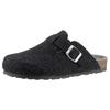 Clog ANISTON SHOES, Damen, Gr. 42, schwarz (schwarz meliert), Textil, meliert, klassisch, Schuhe, Hausschuh, Homeslipper mit verstellbarem Riemchen - NEUE KOLLEKTION