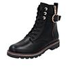 Schnürstiefelette REMONTE, Damen, Gr. 42, schwarz, Leder, Lederimitat, modisch, Schuhe, Schnürboots, Casual-Stiefelette, Blockabsatz, mit großer Zierschließe