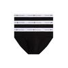Slip "3P BRIEF DTM", Herren, Gr. L (52), schwarz, schwarz, schwarz, weiß wb, Jersey, Obermaterial: 95% Baumwolle, 5% Elasthan, TOMMY HILFIGER UNDERWEAR, körpernah, Unterhosen, mit Logo-Elastikbund