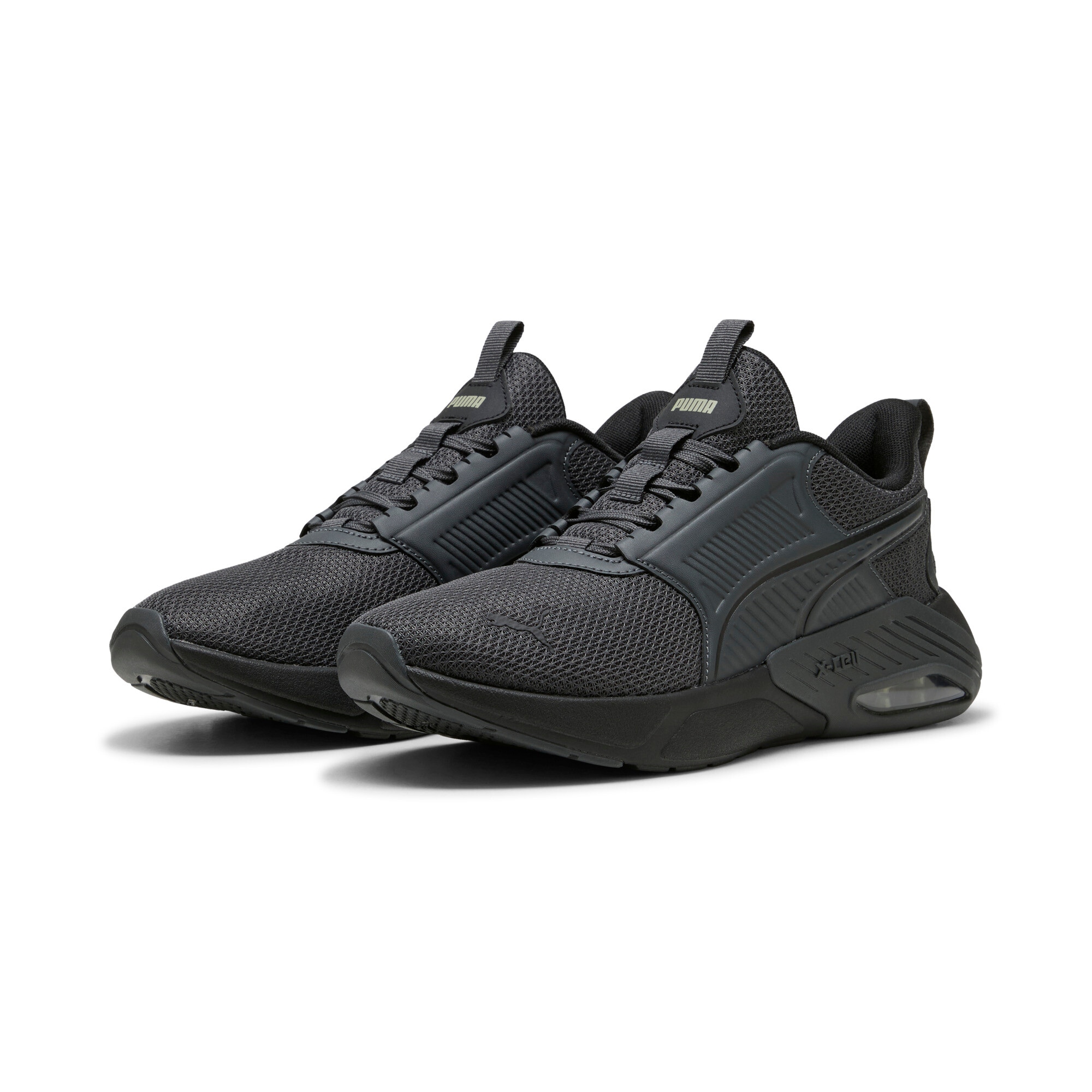 Sneaker PUMA "X-CELL NOVA FS", Herren, Gr. 47, grau (dusky gray, lux army), Textil, Schuhe Sneaker