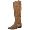Bikerboots GABOR "Gabor Stiefel Veloursleder", Damen, Gr. 39, whisky, Veloursleder, casual, Schuhe