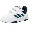 Klettschuh ADIDAS SPORTSWEAR "TENSAUR HOOK AND LOOP", Gr. 23, weiß (cloud weiß, collegiate grün, collegiate navy), Synthetik, Textil, sportlich, Schuhe, für Kinder mit Klettverschluss