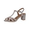 High-Heel-Sandalette CAPRICE "Caprice Sandalen Nappaleder", Damen, Gr. 40,5, weiß, Nappaleder, elegant, Schuhe