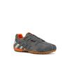 Schnürschuh GEOX "U SNAKE ORIGINAL", Herren, Gr. 47, grau (grau, orange), Veloursleder, Synthetik, kontrastfarbene Details, Basic, Schuhe, Sneaker, Freizeitschuh mit Geox Spezial Membrane