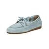 Bootsschuh PAVEMENT "Pavement Halbschuhe Veloursleder", Damen, Gr. 40, blau (hellblau), Veloursleder, casual, Schuhe