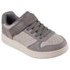Sneaker SKECHERS "QUICK STREET", Kinder, Gr. 33, grau (taupe), Textil, Lederimitat, casual, Schuhe, Retro Sneaker mit Klettverschluss, Größenschablone zum Download