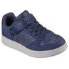 Sneaker SKECHERS "QUICK STREET", Kinder, Gr. 30, blau (navy), Textil, Lederimitat, casual, Schuhe, Retro Sneaker mit Klettverschluss, Größenschablone zum Download
