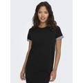 Jerseykleid JDY "JDYIVY S/S DRESS JRS NOOS", Damen, Gr. XXL, N-Gr, schwarz, Jersey, Obermaterial: 62% Baumwolle, 38% Polyester, unifarben, modisch, regular fit, Rundhals, Kurzarm, Kleider, Sommerkleid