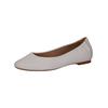 Ballerina CAPRICE "Caprice Ballerinas Leder", Damen, Gr. 38, weiß, Leder, casual, Schuhe