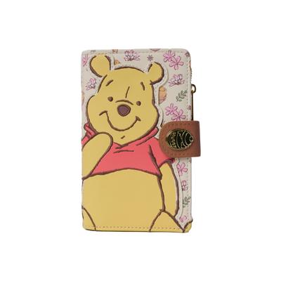Women's Loungefly x Disney Winnie the Pooh Snap Flap Wallet by Loungefly in Beige (Size ONE SIZE)