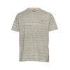 T-Shirt CAMEL ACTIVE, Herren, Gr. XXL, beige (oatmeal), Obermaterial: 80% Baumwolle, 20% Polyester, gestreift, casual, regular fit taillenbedeckt, Rundhals, Kurzarm, Shirts, mit Logo Print