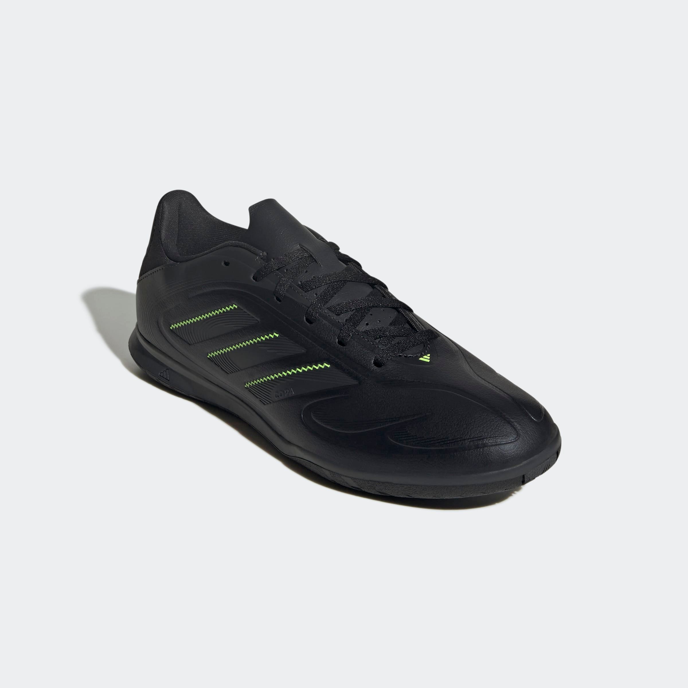 Fußballschuh ADIDAS PERFORMANCE "COPA PURE 3 CLUB HALLE E", Gr. 41, schwarz (core schwarz, dgh solid grau, lucid lemon), Synthetik, Schuhe, geeignet als Hallenschuhe