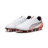 Fußballschuh PUMA "KING MATCH FG/AG Fußballschuhe Jugendliche", Kinder, Gr. 34, weiß glowing rot schwarz silber, Obermaterial: Synthetik, Textil; Futter: Textil; Innensohle: Textil; Laufsohle: Synthetik, Schuhe
