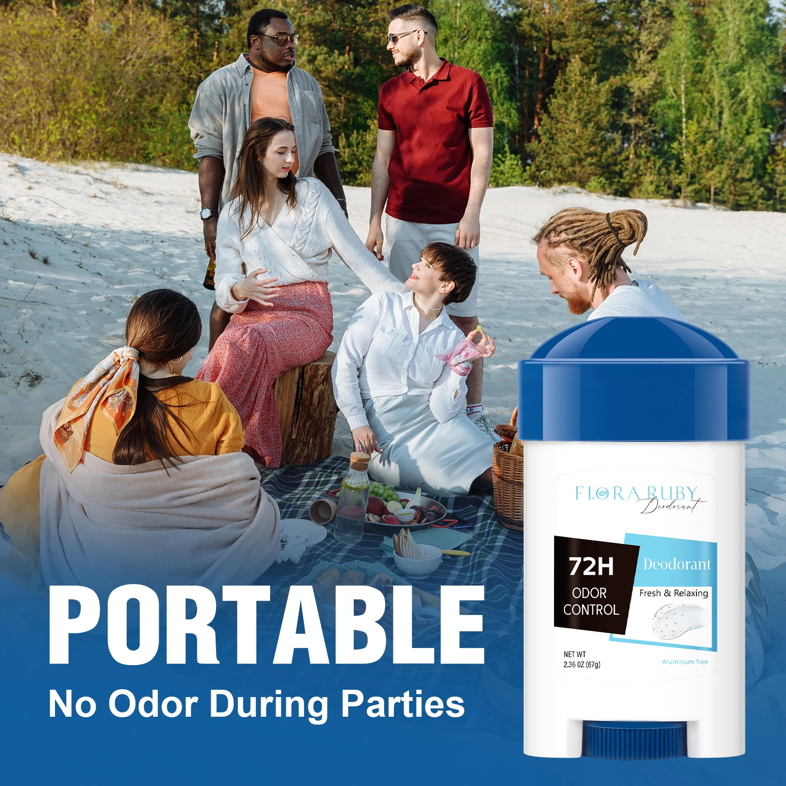 Deodorant für Frauen | 72 Stunden Geruchs- und Schweißschutz | Aluminiumfreier frischer Duft | Leicht und Reisegröße | 1,6 oz (46 g) Gel Image