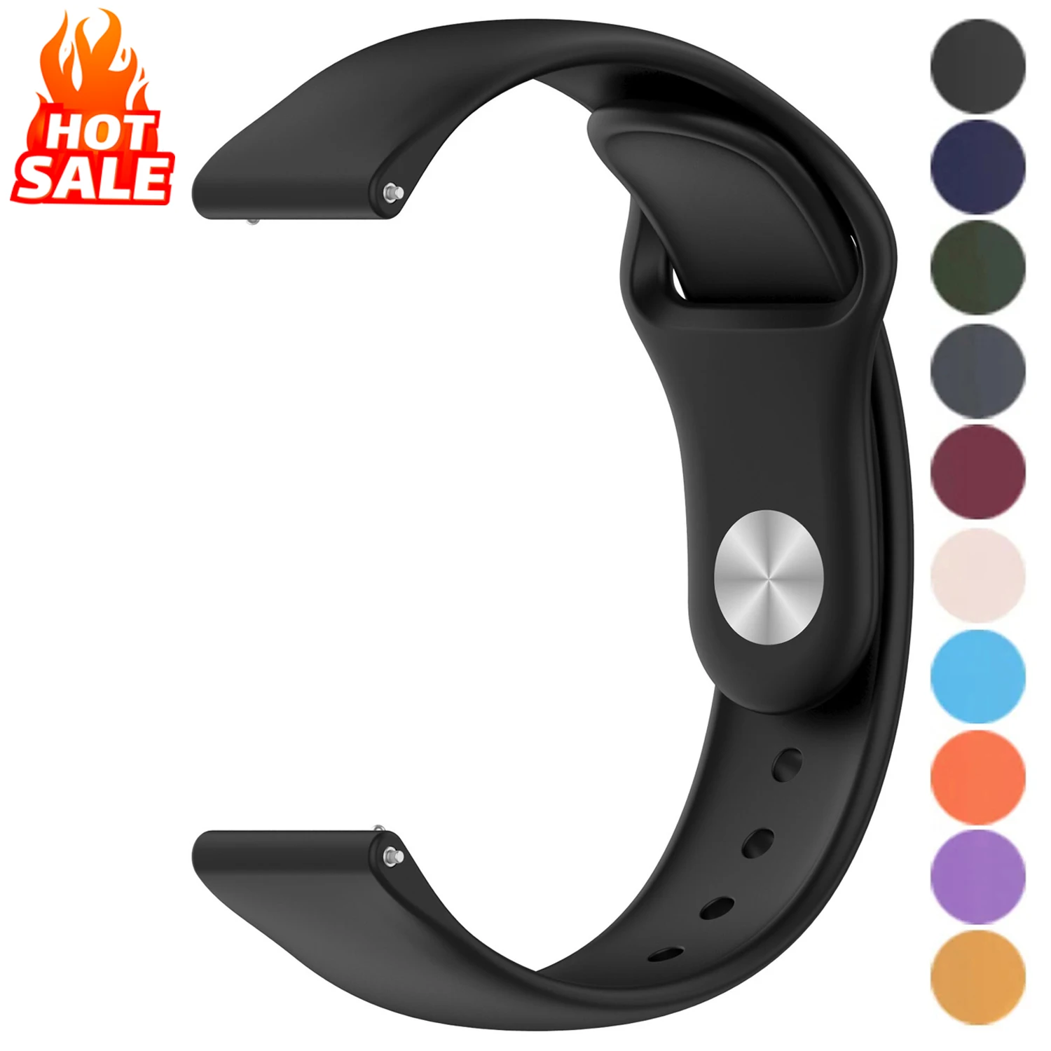 20mm 22mm Silikonarmband für Amazfit Bip 6/GTS 3/2/2e/GTS2 Mini/GTR 4 3/Active 2 Sport Correa Armband Amazfit Watch Series Armband Image