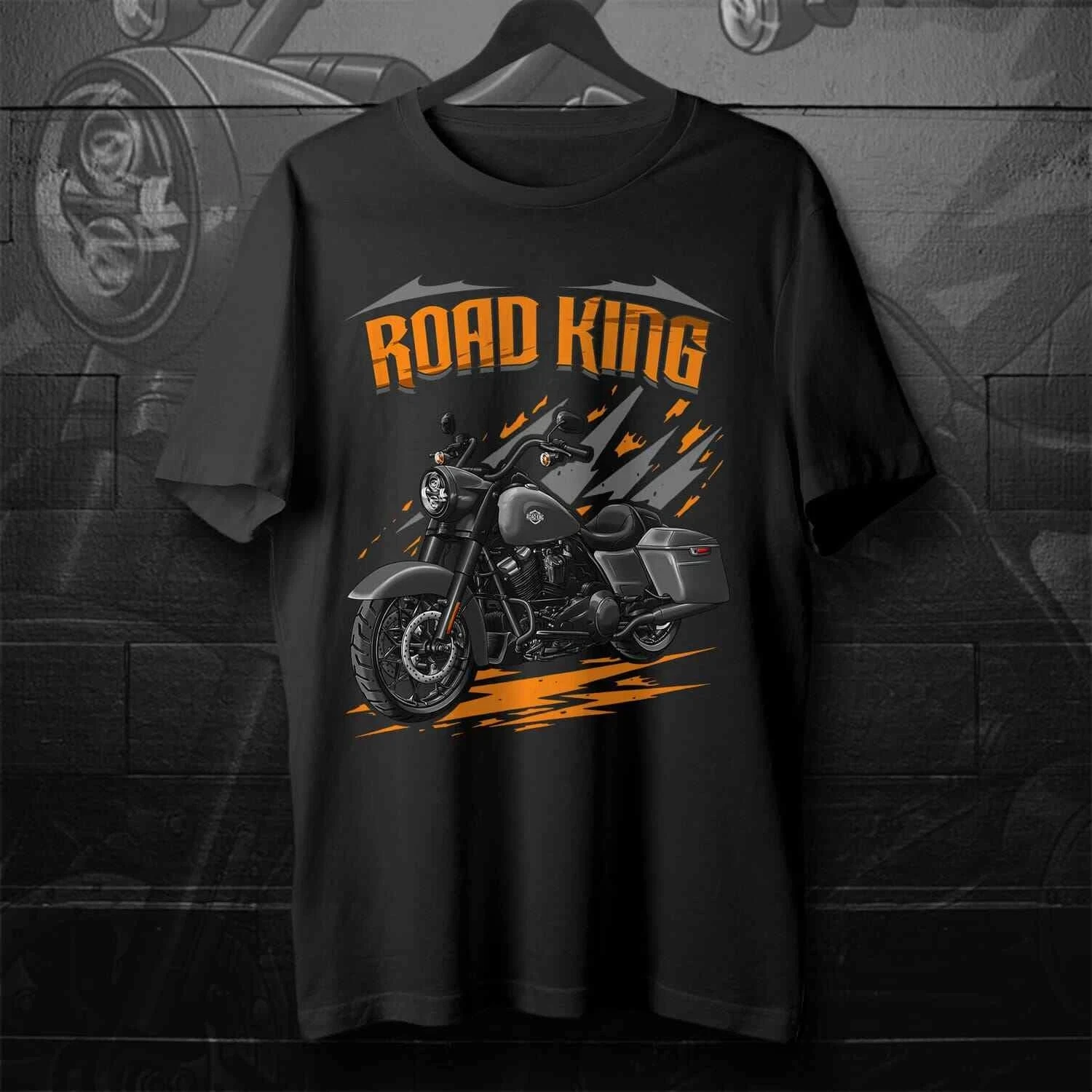 2021-2024 Modelle H-D Road King Spezielle Motorrad T-Shirt 100% Baumwolle Oansatz Kurzarm Sommer Casual Herren T-shirt streetwear