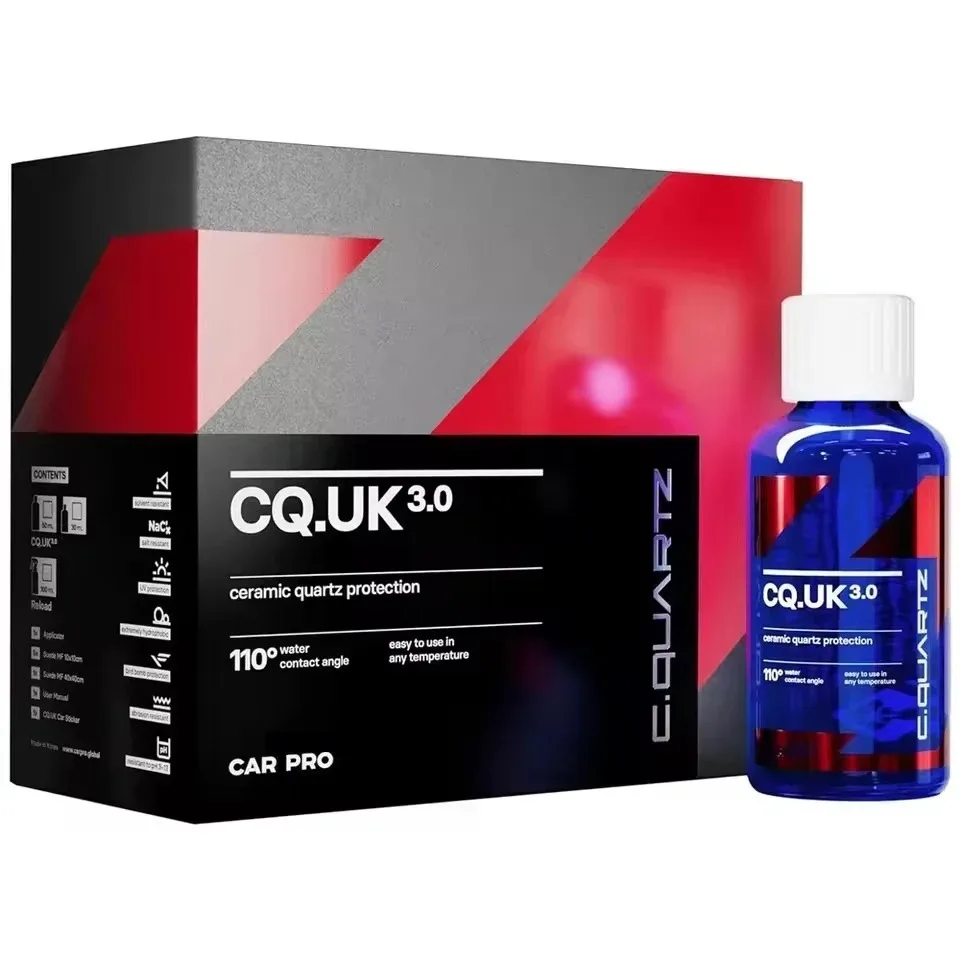 Auto-Keramikbeschichtung für CARPRO CQUARTZ UK 3.0. Nanotechnology-Bindungen zum Lackieren von Glas, Metall und Kunststoff, Lackpflege CQ UK 3.0 Image