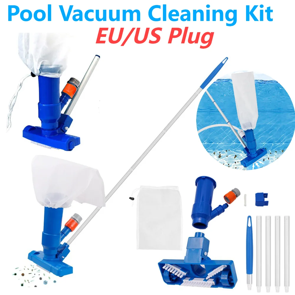 Schwimmen Pool Staubsauger Werkzeug Teich Vakuum Jet Unterwasser Reiniger Pinsel Kopf Pool Reinigung Net Pool Zubehör EU/Us-stecker Image