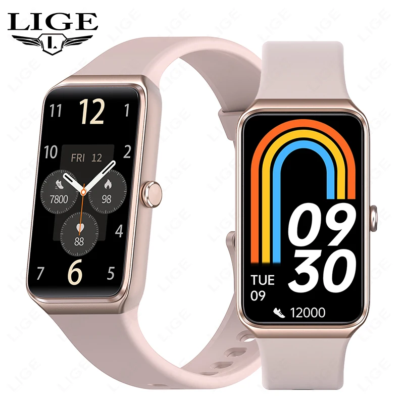 LIGE Neue 1,47 ”HD Smart Uhr Frauen Männer Sport Fitness Armband Anruf Erinnerung Gesundheit Überwachung Wasserdichte Smartwatch Dame Geschenk Image