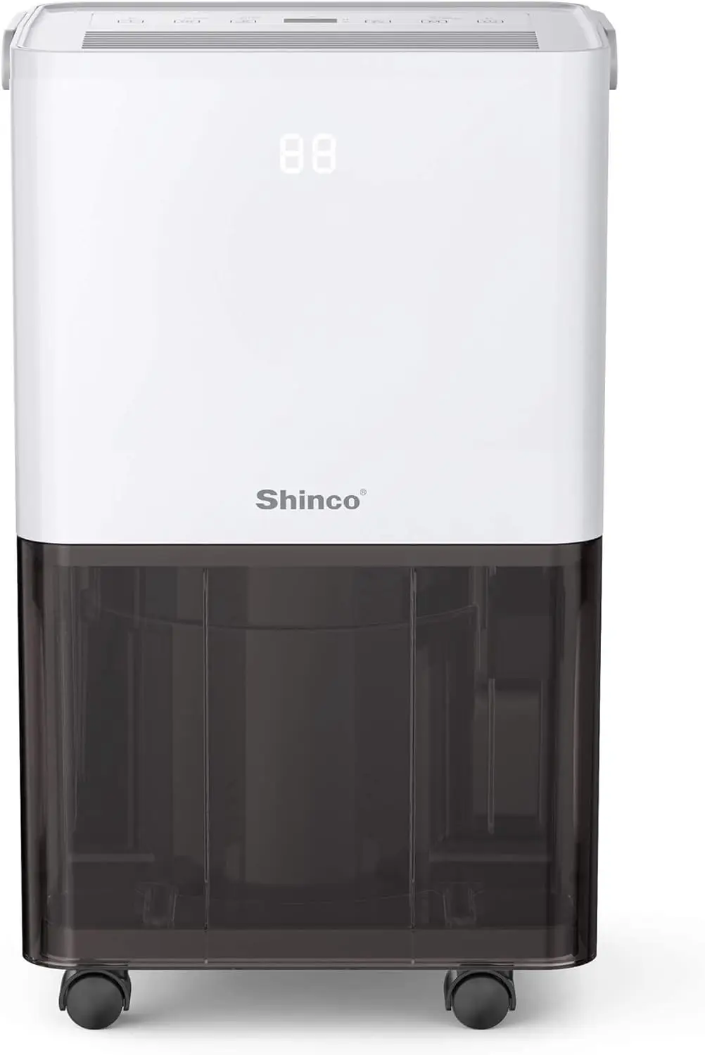 SHINCO Elektrischer Luftentfeuchter, 10 l, Raumentfeuchter mit Feuchtigkeitssensor, für 45 m3 (15 m2), energiesparend, Ablaufschlauch Image