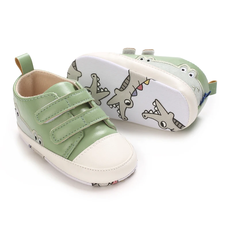 Nette Cartoon 0-18M Neugeborenen Baby Schuhe Casual männer Schuhe frauen Schuhe Klassische PU Weichen sohlen Anti Slip Kinder Erste Walki