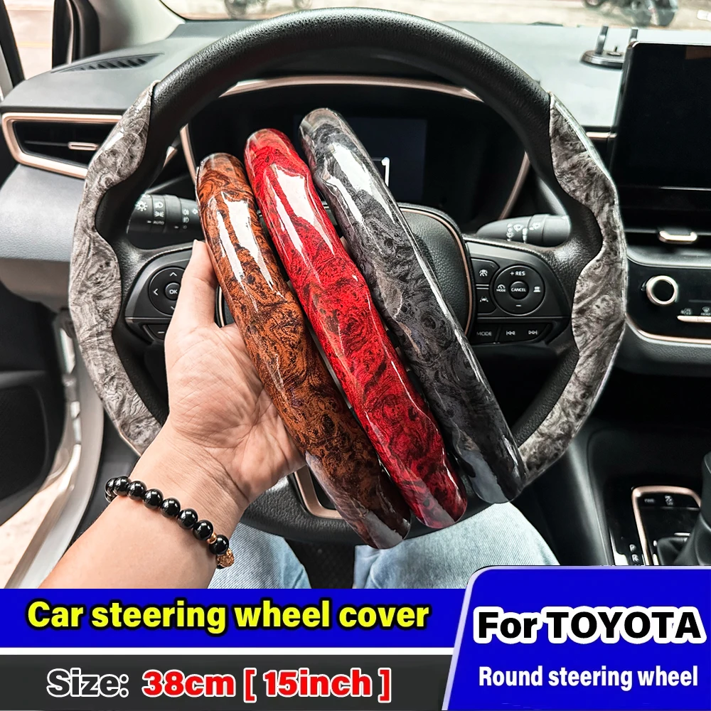Auto Lenkrad Abdeckung Für Toyota CHR Corolla E150 Yaris Hilux Rav4 Xa50 Auris Land Cruiser Camry Prius Tacoma Highlander Image