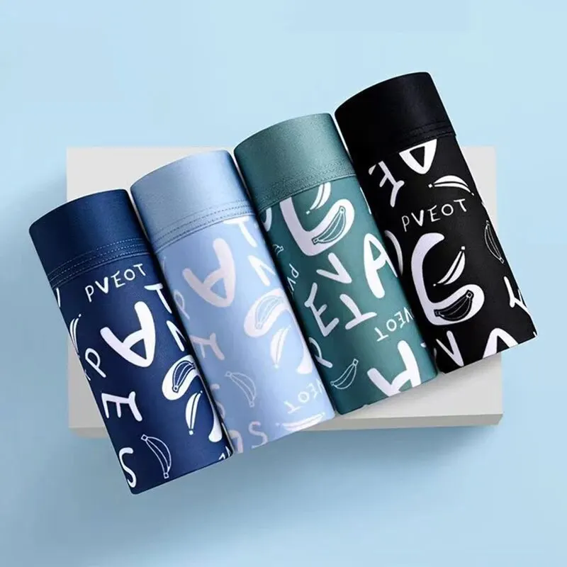 4Pcs Eis Seide Mesh Unterwäsche männer Boxer Shorts Sexy Höschen Mann Unterhose Männlichen Shorts Homme U Konvexen Dessous große Größe L-6XL Image