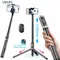 Trépied à cellule rétractable pour perche à Selfie de 170cm, ouverture automatique, support pour smartphone avec télécommande sans fil, touchez le sol à