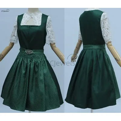 Mittelalterliches Dienstmädchenkleid für Damen, deutsches Oktoberfest, Dirndl, Cosplay-Kleid mit Spitzenschürze, traditionelle bayerische Biermädchen-Outfits, Cos Image