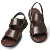 Männer Sommer Neue Sandalen und Hausschuhe männer Leder Sandalen Erwachsenen Dicken sohlen Strand Schuhe Non-slip open-toe Leder Sandalen