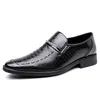 Große Größe Geprägte Business Leder Schuhe für Männer Frühling Herbst Neue Designer Einfarbig Mode Casual Kleid Schuhe Mann