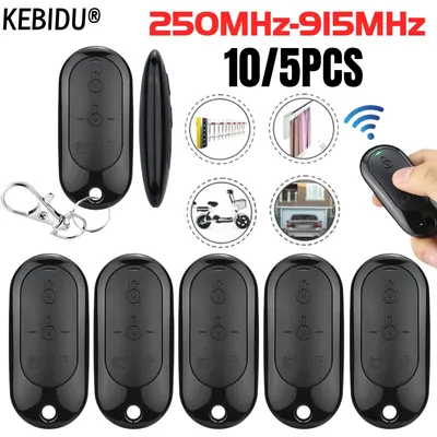 10/5PCS Copy Remote Control 250MHz-915MHz Cloning Duplicator RF 4 Buttons Key Fob Universal Garage Door Control for Smart Home