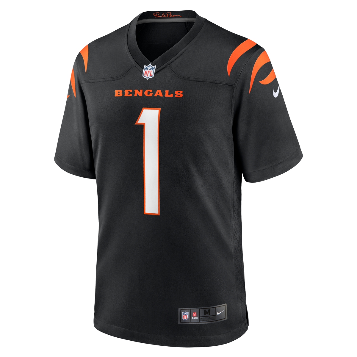 Footballtrikot NIKE "Nike Trikot Cincinnati Bengals NFL Home Game Jersey Chase 1", Herren, Gr. XL, schwarz (mehrfarbig), 100% Polyester, Trikots