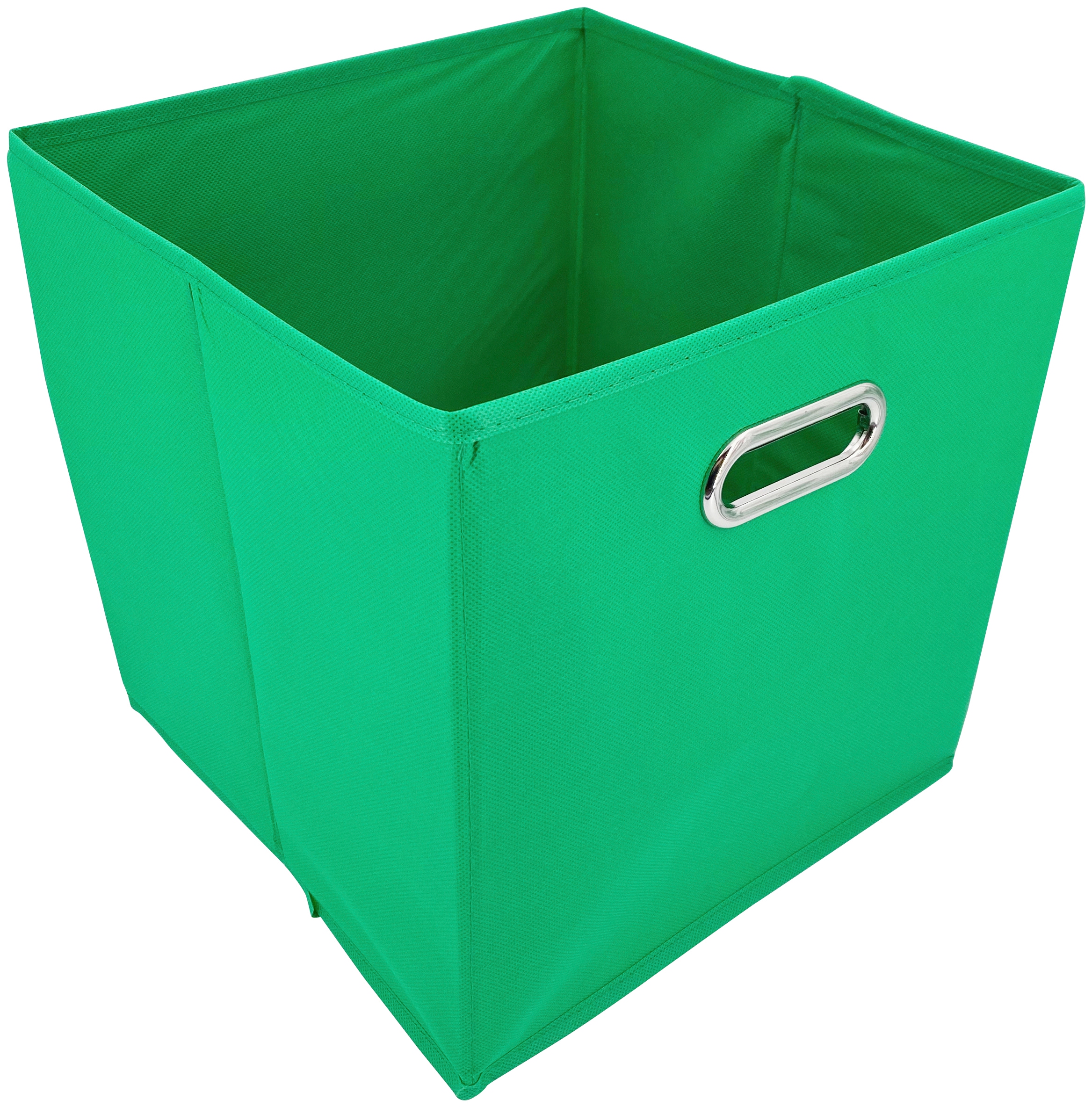 Aufbewahrungsbox ADOB "Faltbox", grün, B:31cm H:31cm T:31cm, Stoff, Aufbewahrungsboxen, Aufbewahrungsbox, Faltbox mit Griff