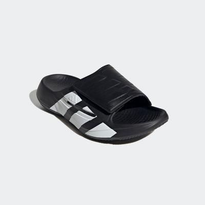 Badesandale ADIDAS SPORTSWEAR "LIGHTBLAZE ADILETTE", Gr. 47, schwarz-weiß (core schwarz, cloud weiß, cloud weiß), Synthetik, sportlich, Schuhe Image