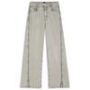 High-waist-Jeans BOSS ORANGE "Marlene High Rise Split Premium Damenmode", Damen, Gr. 27, Länge 30, grau 020, Denim/Jeans, Obermaterial: 53% Baumwolle, 47% Lyocell, casual, Jeans, mit Schlitzen am Saum