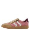 Plateausneaker MARCO TOZZI, Damen, Gr. 39, rosa (rosé kombiniert), Textil, Lederimitat, kontrastfarbene Details, sportlich, Schuhe, Freizeitschuh, Halbschuh, Schnürschuh mit Kontrastbesätzen