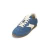 Sneaker MARC O'POLO "aus softem Veloursleder", Damen, Gr. 38, schwarz cloudless blau, weiß, Obermaterial: 80% Leder, 20% Polyurethan, Schuhe