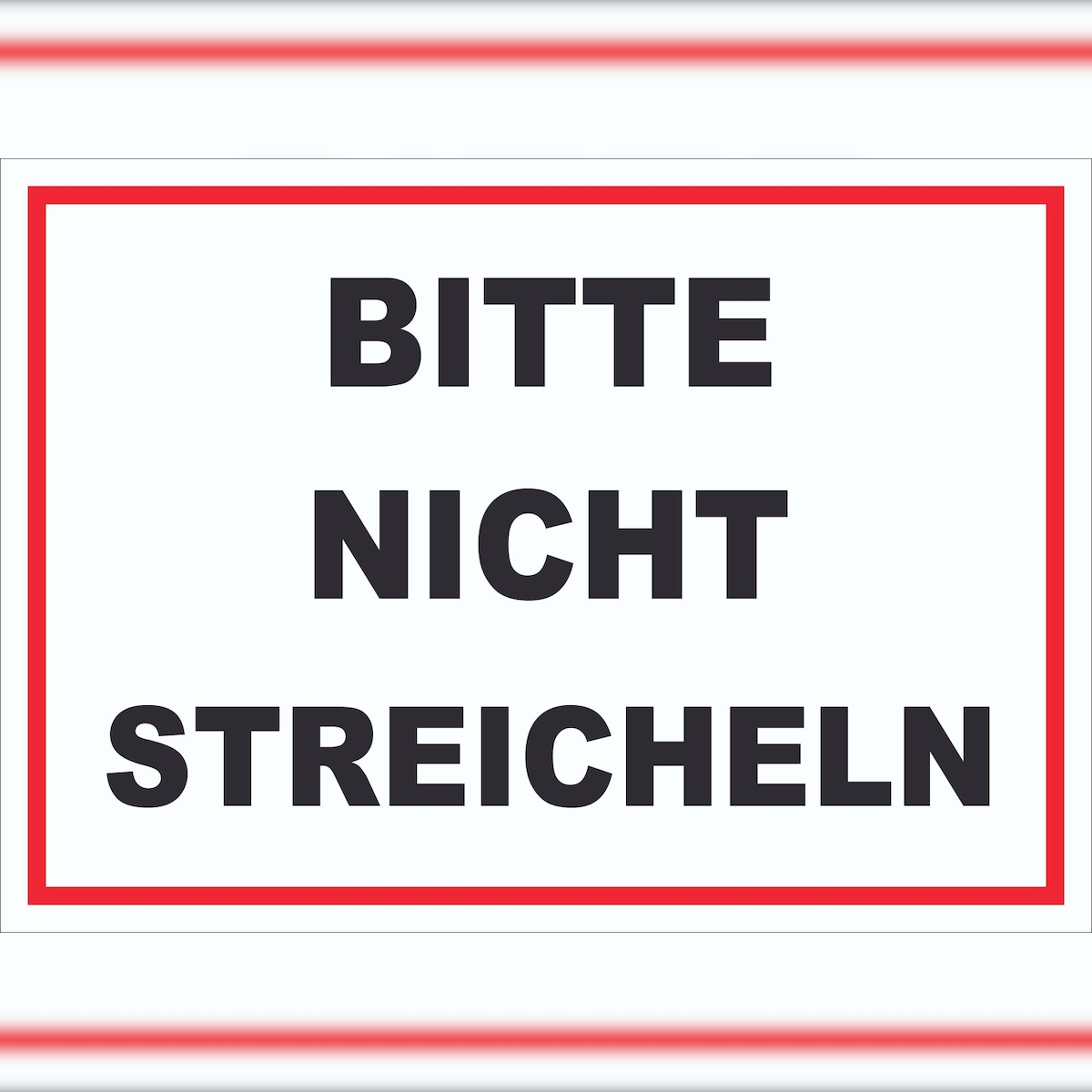 HB-Druck Bitte nicht streicheln Schild streicheln verboten A4 Rückseite selbstklebend Image