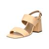 High-Heel-Sandalette HÖGL "Högl Sandalen Leder", Damen, Gr. 38,5, gelb (sun), Leder, casual, Schuhe