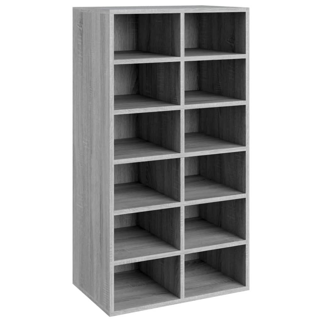 vidaXL Schuhregal Grau Sonoma 54x34x100,5 cm Holzwerkstoff Image