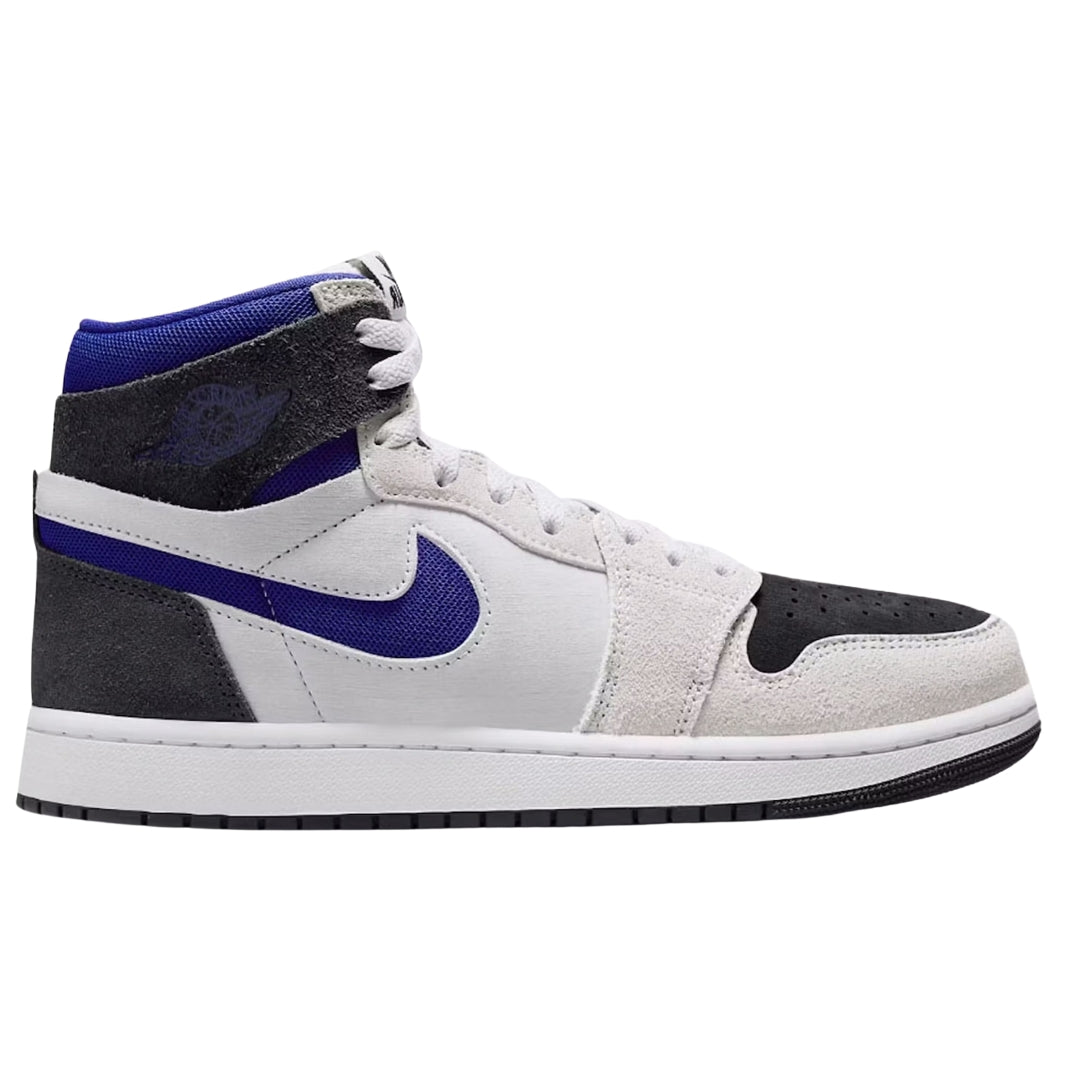 Nike Air Jordan 1 Zm Air Blaue Details Weiße Turnschuhe