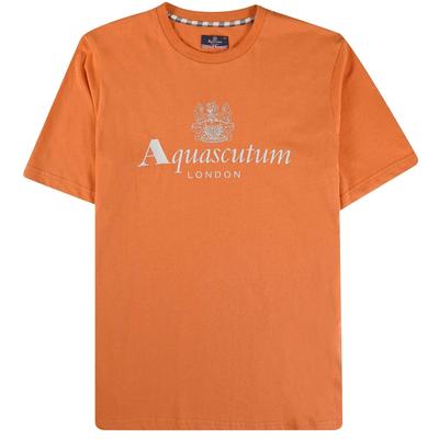 Aquascutum Active - Oranges T-Shirt mit großem Logo Image
